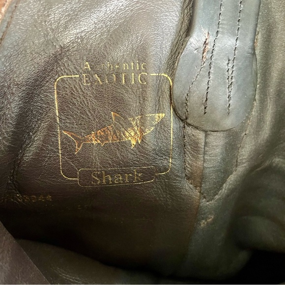 JOHN B. STETSON MEN'S BILLINGS BROWN SHARK SQUARE TOE BOOT 9 1/2 EE - Picture 11 of 16